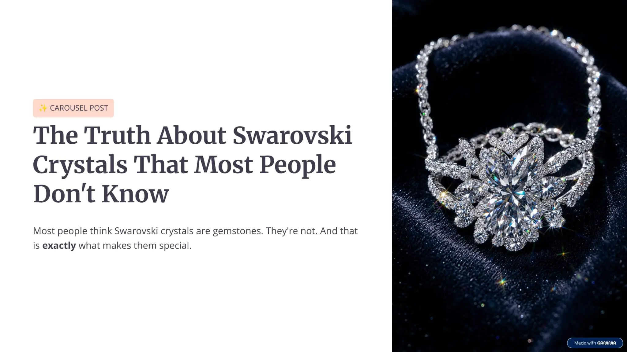 The Truth About Swarovski Crystals That Most People Don't Know